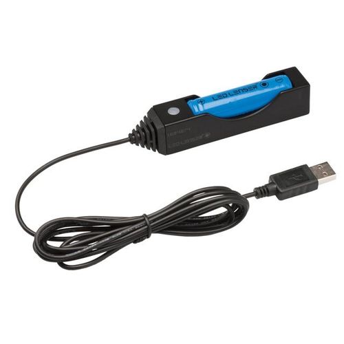 Ledlenser USB-laturi 0355, 18650 Li-Ion akuille, F1R-valaisimelle